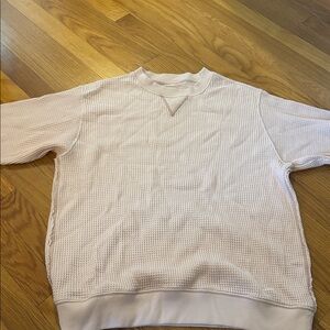 Aerie Light Pink Waffle Knit Sweater